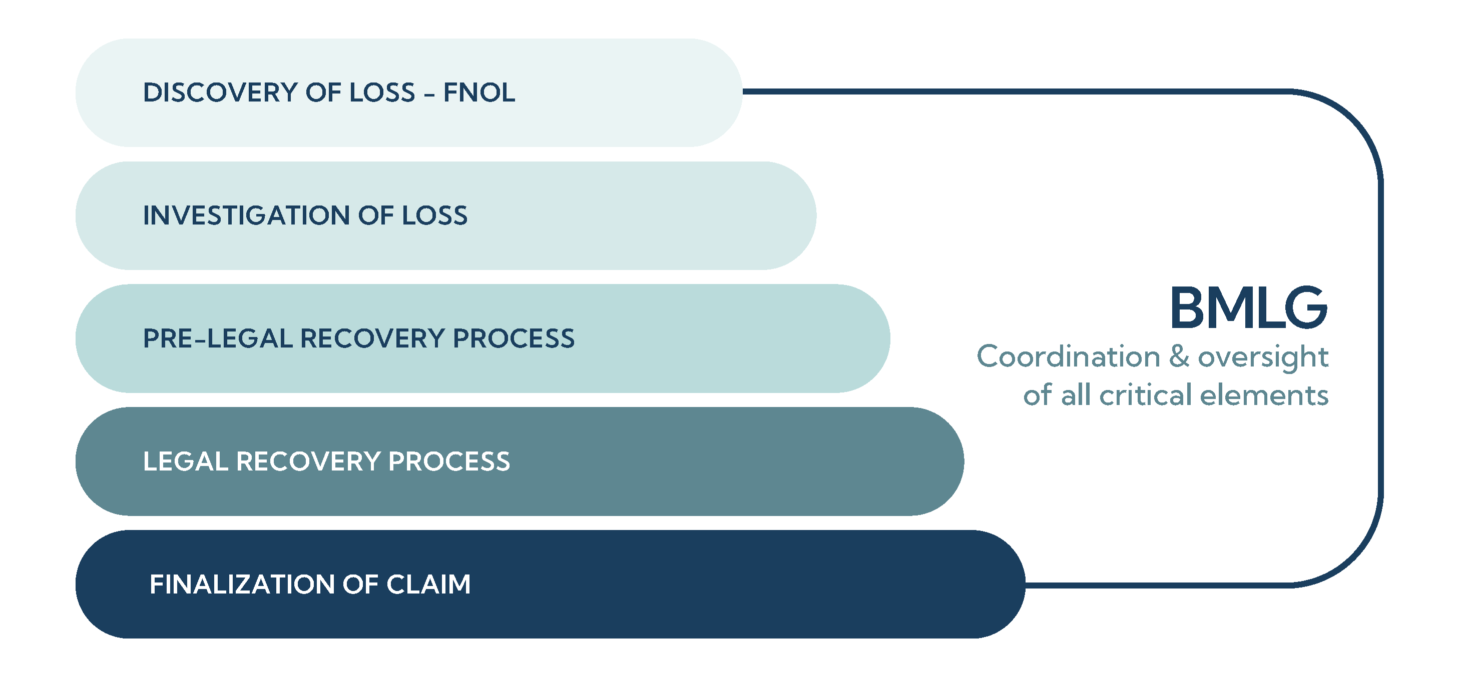 BMLG Infographic for coordination and oversights of all critical elements.